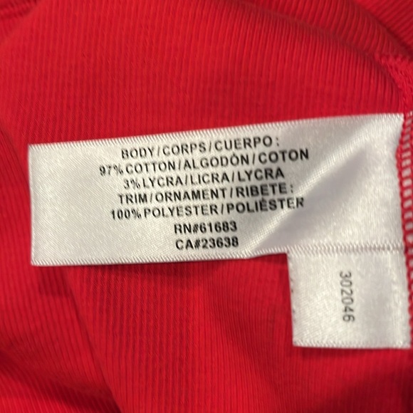 NWOT Red Embellished Cotton Lycra Tank Top - Picture 7 of 7